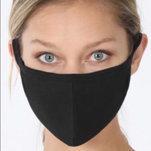 2 Pack: Soft Black Cotton Lined Face Mask - Picture 6 of 7